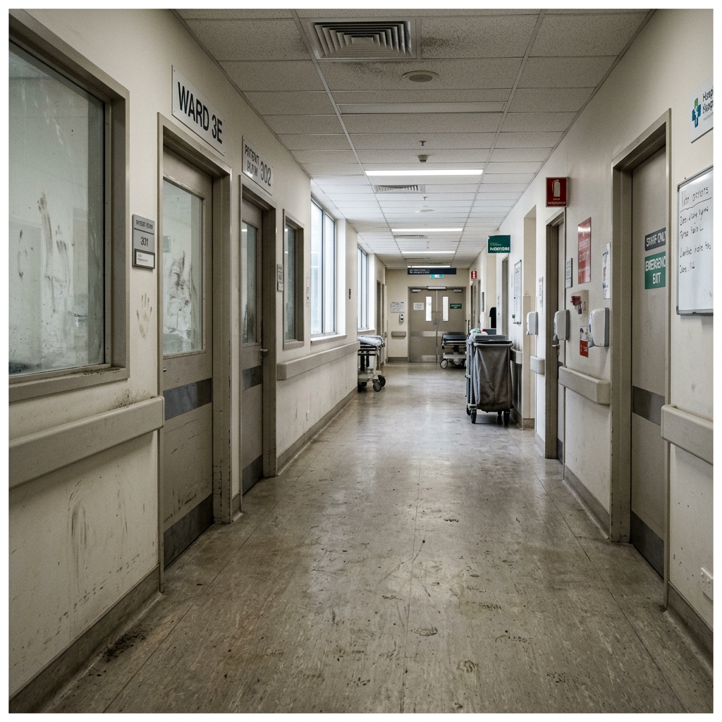 Healthcare facility area prior to DailyClean programme uplift.