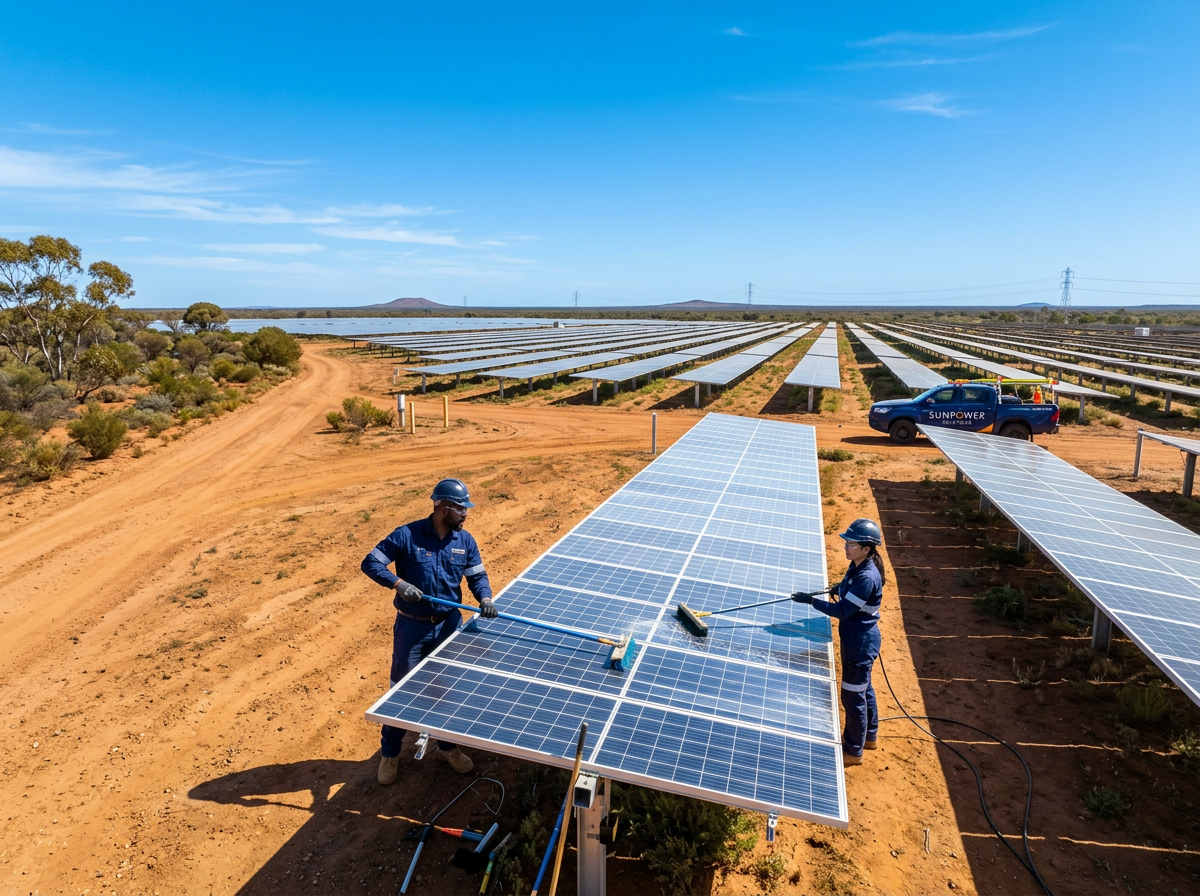 Industrial and solar energy infrastructure environments serviced by DailyClean.